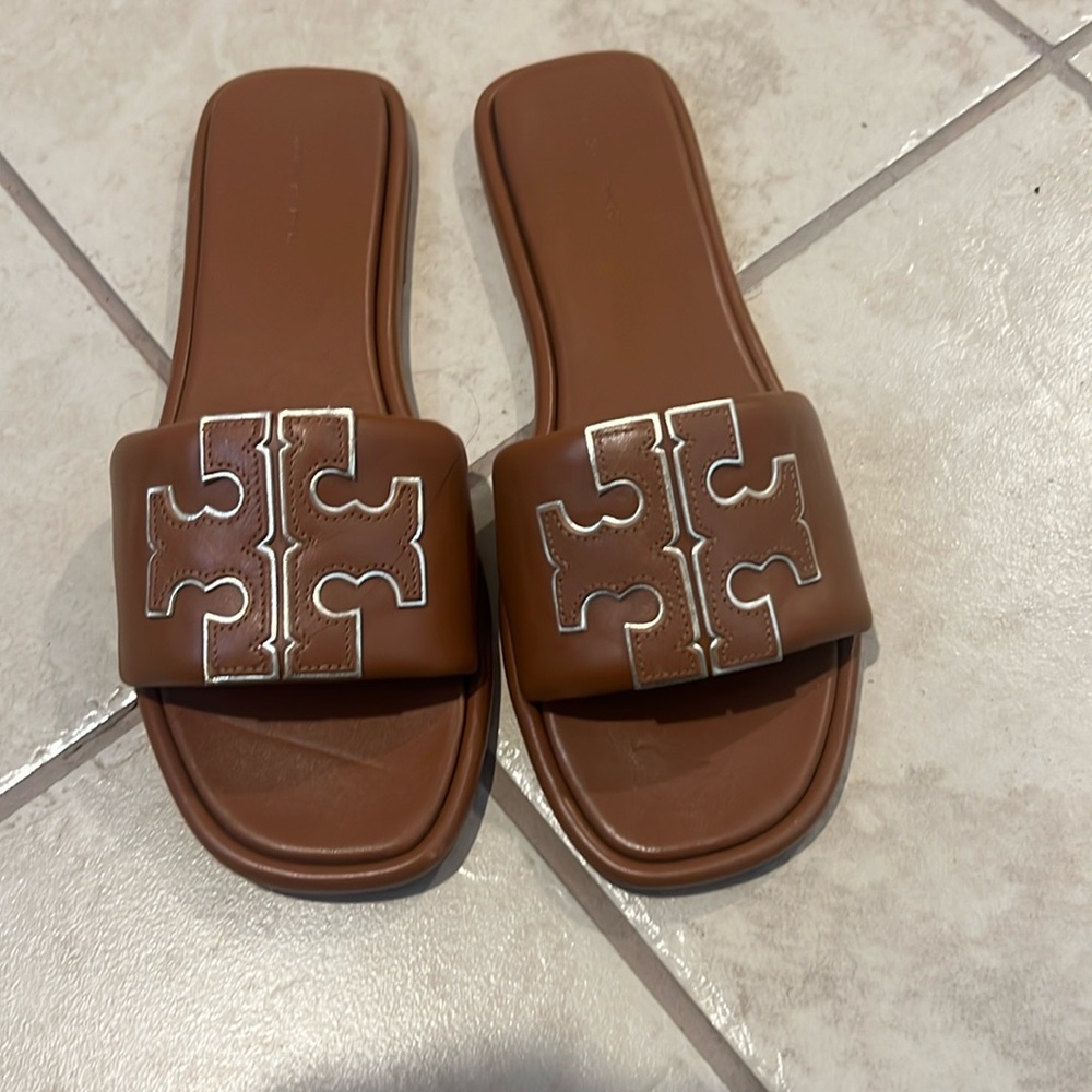 Tory Burch Slides-hardly worn. Dust bag included.